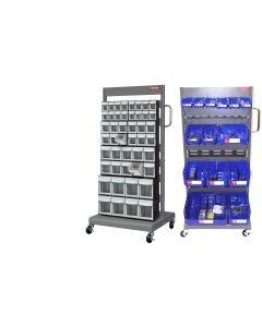 Two Sided Mobile Parts Storage Cart