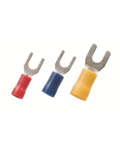 22-18 #6 Red Vinyl Spade Terminal 50 Pcs