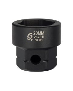 Sunex Tools 1/2 in. Drive 6-Point Low Profile Impact Socket w/ Hex Shank, 20 mm