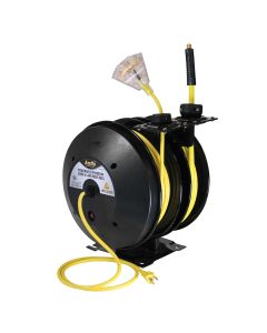 Air/Cord Reel Open with 25' X 3/8" & 50' 14 AWG