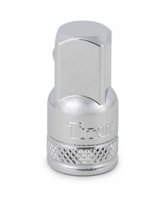 Chrome Adapter, 3/8" Female to 1/2" Male
