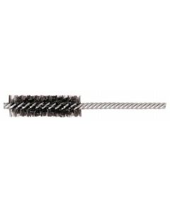 Round Power Tube Brush, 1/2" Diameter, .006 Wire Size, 5" Long, Double Stem and Double Spiral