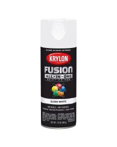 Krylon Fusion ALL-IN-ONE PAINT+PRIMER Gloss White; 12 oz. Aerosol
