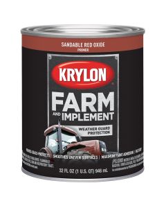 Krylon Farm/Implement; Sandable Red Oxide Primer; 32 oz. Quart
