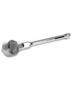 Stubby Chrome Ratchet, 1/4" Drive, Flexible Round Head, 3-3/4" Long