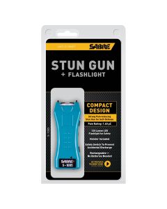 SABRE Teal Dual Capacitor Stun Gun with Flashlight