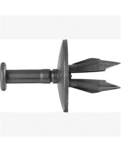 Fascia Retainers, Black Nylon, Size: 3/8" (9.5mm), Stem: 23/32", Head: 1", GM 14045480, Qty: 100