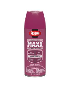 Krylon Covermaxx Paint+Primer; Gloss Raspberry; 12 oz. Aerosol