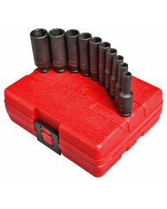 Sunex Tools 10-Pieces 1/4 in. Drive Deep Fractional SAE Fractional Magnetic Impact Socket Set