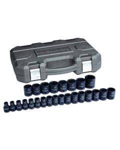 25 Pc. 1/2" Drive 6 Point Metric Impact Socket Set