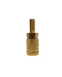 Brass Coupler 1/4 3/8"Barb W/Steel