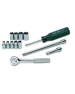 13 pc. 1/4" Drive 6-Point Std Fract SAE Chrome Socket Set