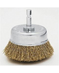 2" Crmpd Wire Cup Br-Fine