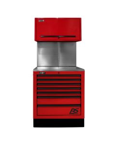 Homak Mfg. CTS Set 36 in. with Solid Back Splash, Red