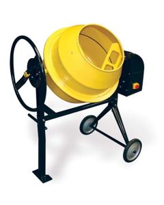 Electric Cement Mixer, 2/3 HP Motor, 3.5 Cubic Feet, 15" Diameter Drum Opening, with Wheels