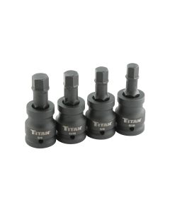 Titan 4-Piece 3/4 in. Drive SAE Hex Impact Bit Socket Set