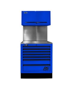 Homak Mfg. CTS Set 36 in. with Solid Back Splash, Blue