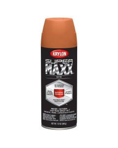 Krylon Supermaxx Paint+Primer; Satin Paprika; 12 oz. Aerosol