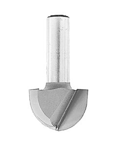 Makita 3/8" Core Box, 2 Flute, C.T. Router Bit, 1/4" Shank, 1/4" Cut