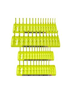 Hansen Global Hi-Viz 4-Pack Socket Holder, Yellow