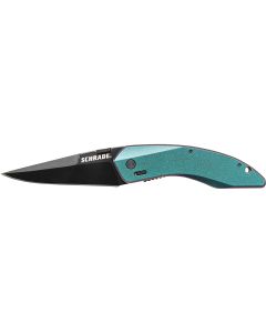 Schrade M.A.G.I.C. Assisted Opening Liner Lock Folding Knife Partially Serrated Clip Point Blade Aluminum Handle