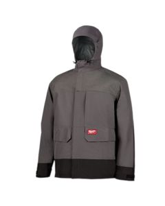 Milwaukee 2.5 Layer Rain Shell, Gray, 2X