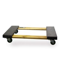 1000 lb. Capacity Mover's Furniture Dolly, Strong Wood Base w/ 3 in. Swivel Casters, 30 in. x 18-3/8