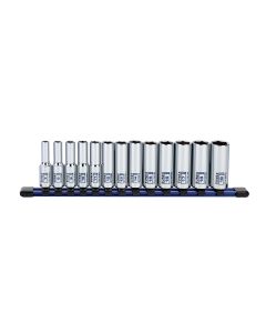 Sunex Tools 13-Piece 3/8 in. Drive Deep Socket Set, Metric 6-Point Rail