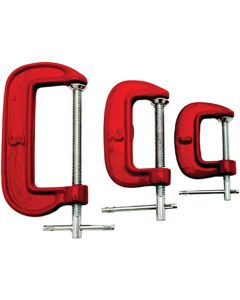 3 pc C-Clamp Set - 1", 2", 3"