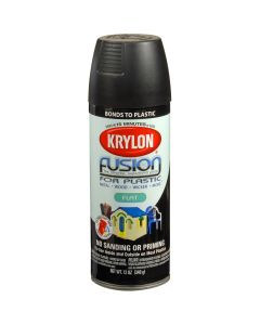 Krylon Fusion for Plastic; Flat Black; 12 oz. Aerosol