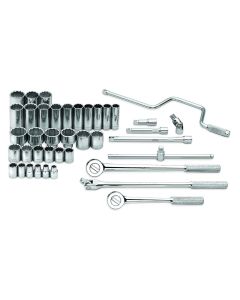 40 pc. 1/2" Drive 12-Point Std & Deep SAE Socket Set