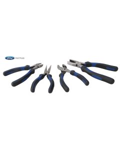 Ford Tools Plier 4-Piece Set - 8" Universal, 6" Long Nose, Slip Joint, and Diagonal
