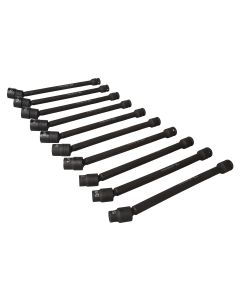 10-Piece Fractional SAE Impact Swivel Extension Socket Set
