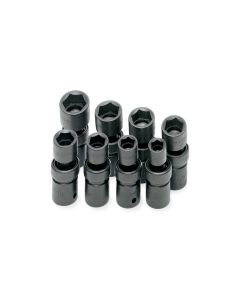 8 Piece 1/2" Drive SAE 6 Point Swivel Impact Socket Set