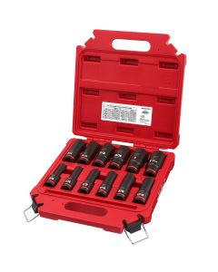 12PCSHOCKWAVE Impact Duty? 1/2" Drive SAE Deep 6 Point Socket Set