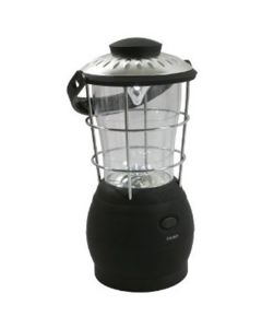 Hand Crank Camping Lantern, with 12 Super Bright LEDs and Four Cell Phone Charging Adapters