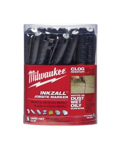 Milwaukee Black Fine Point INKZALL Jobsite Marker (Pack of 36)