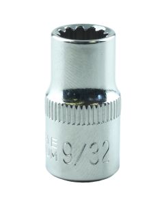 9/32 in. x 1/4 in. Drive Chrome Spline Socket (EA)