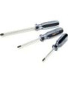 Phillips Screwdriver, #4 Tip, with 8" Shaft, Clear Handle