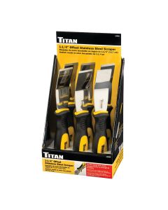 6PC 1 1/4" Offset Stainless Steel Scraper Display