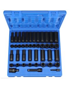3/8" Dr. 43 Pc. Standard/Deep SAE/Metric -12 Point