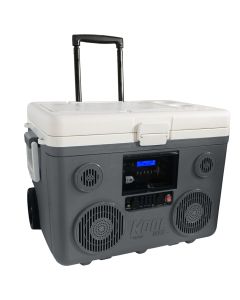 Sondpex KoolMAX 40 qt. Wheeled Cooler, Bluetooth PA System and Power Station, Grey