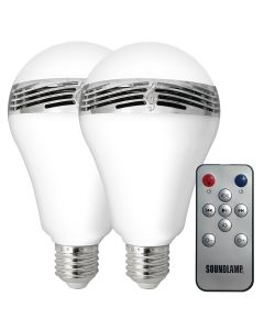 LED Light Bulb with Bluetooth Speaker (2-Pack)