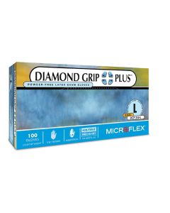DIAMOND GRIP PLUS LATEX GLOVES XS 100PK