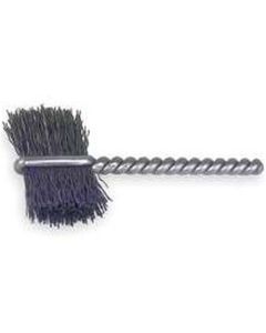 Burrite Type Power Tube Brush, 5/16" Diameter, .003 Wire Size, 2-1/8" Long, Flat Side Action
