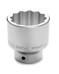 Chrome Socket, 3/4 Drive, 50mm, 12 Point, Shallow