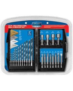 24pc Power Point Drill Bit & Drive Combination Set