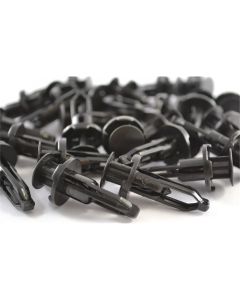 Black Nylon Toyota Push-Type Retainer, Fits 9mm Hole (25/Bag)