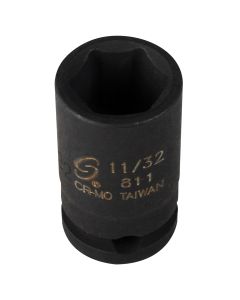 1/4" Drive 6 Point Standard Impact Socket 11/32"