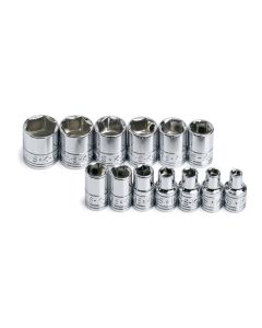 13 Piece 1/4" Drive 6 Point Metric Standard Socket Set